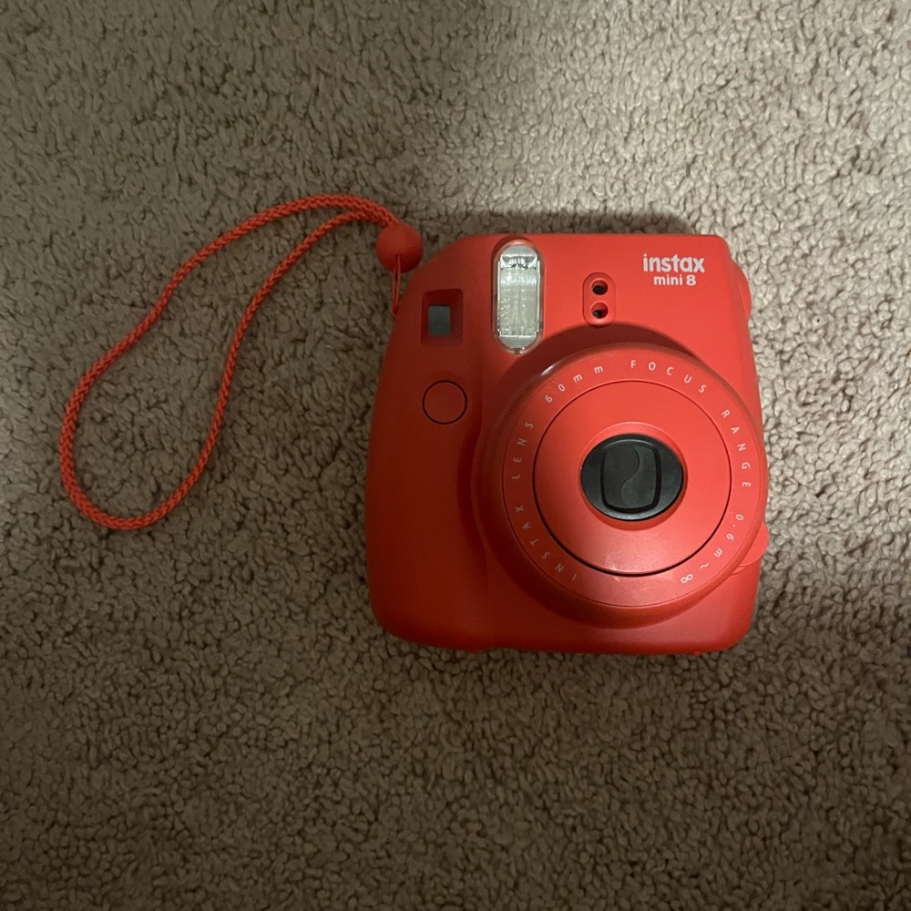 instax mini 8 film camera! hardly used, takes batteries!